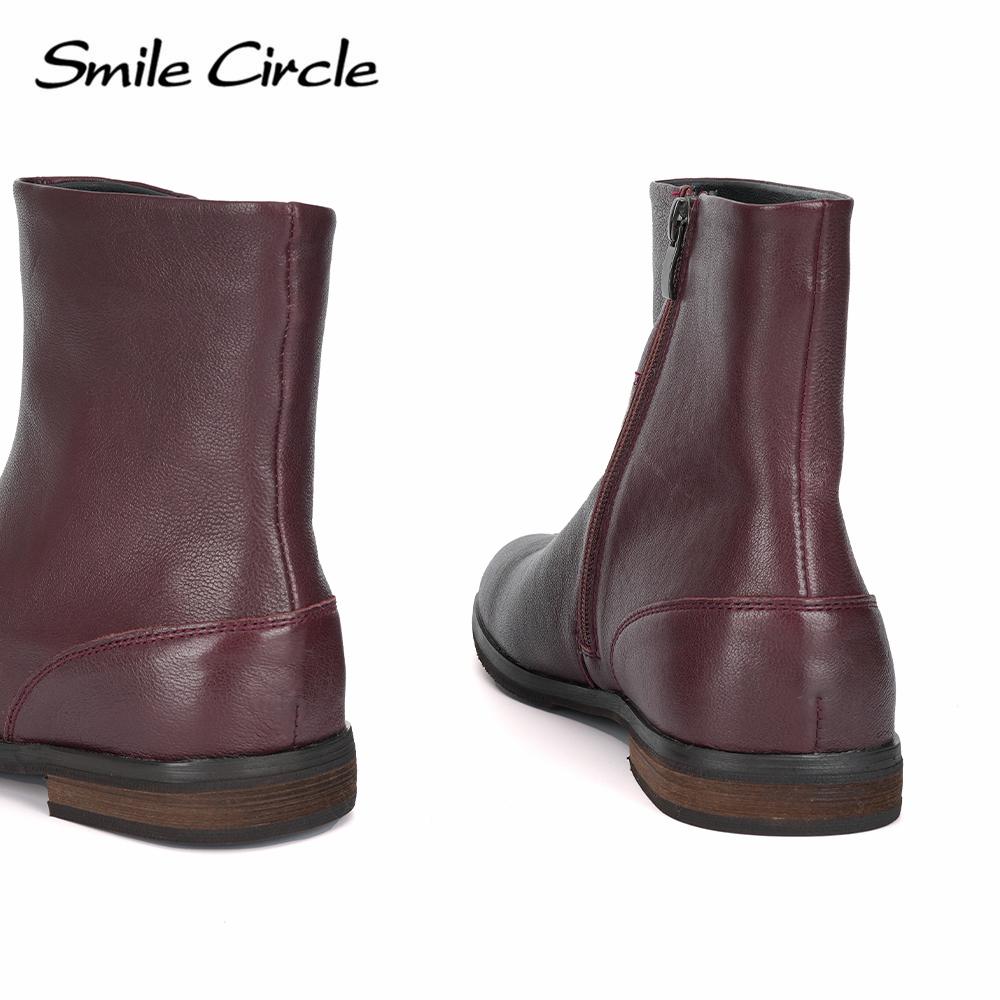 Women Lambskin Tabi Ninja Boots Leather Low Heel Ankle Boots for Women Autumn Winter Split Toe Shoes