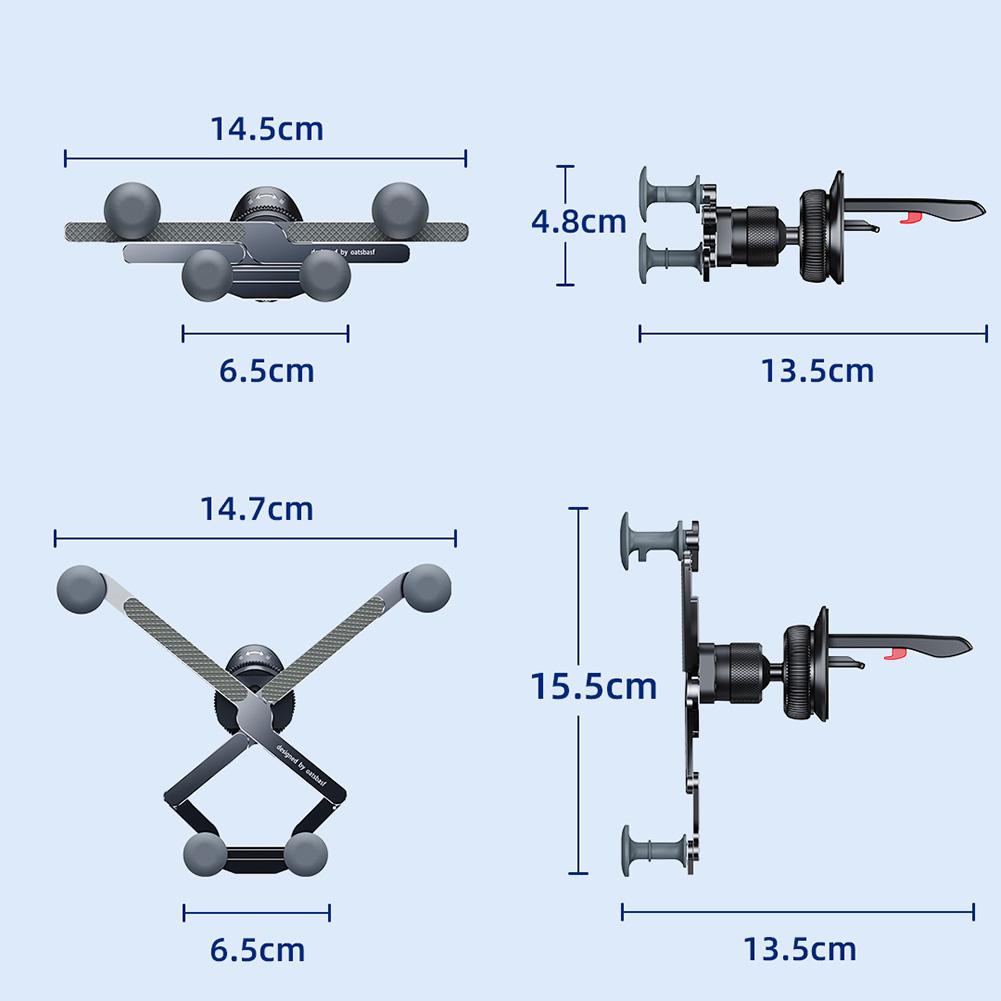 Автомобильный держатель для телефона с большим экраном, специальная гравитационная подставка для воздуховода, регулируемый кронштейн для сотового телефона/складного телефона/планшета