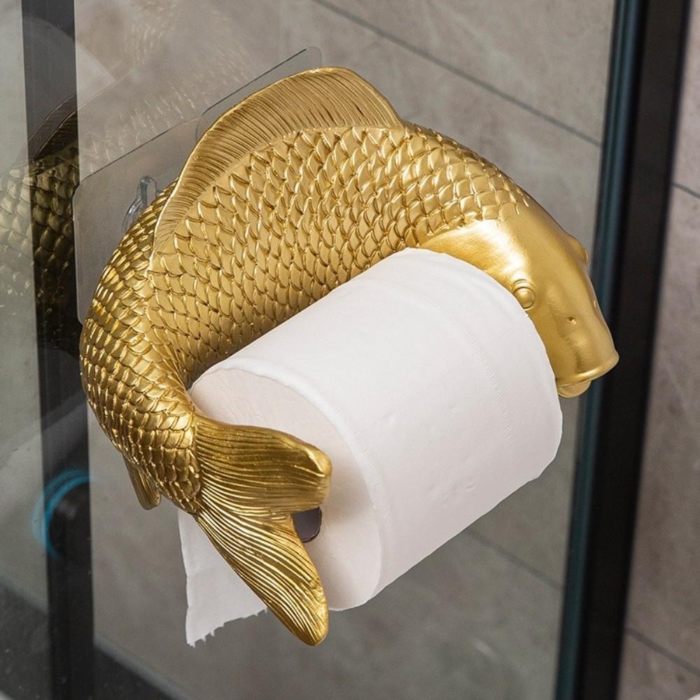 Golden Carp Bathroom Tissue Dispenser Waterproof Plastic Tissue Paper Shelf Household