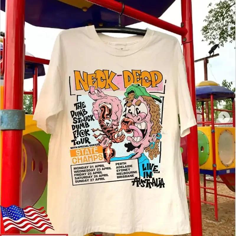 Концерт Neck Deep 2025 Для фанатов S to 5XL Белая футболка GC3324