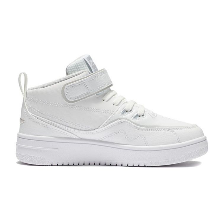 LiNing Youth Rebound Shock Absorption Wear-Resistant Mid-Top Sneakers Kids Sneakers White YKCS020-1