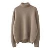 Women Sweater High Collar Long Sleeve Solid Color Knitting Tops Loose Fit Thickened Pullover Sweater Knitwear