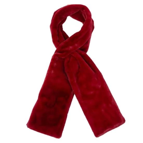 Шарф со скрытой молнией однотонный мягкий удобный теплый унисекс зимний шарф кошельки телефоны карман искусственный мех шарф-петля