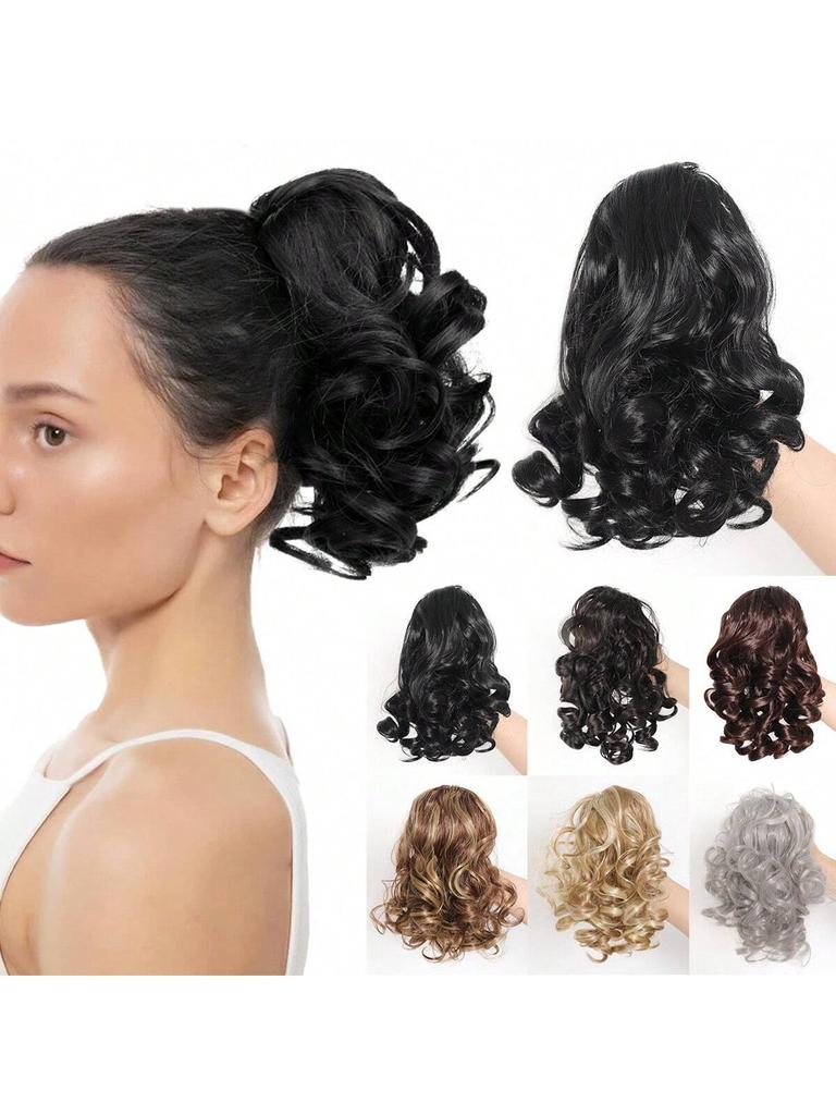 Синтетический парик для наращивания волос «конский хвост» 8 дюймов, короткий, вьющийся, волнистый, регулируемый, с завязками, накладной хвост для женщин, ежедневное использование