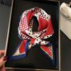 Long Double-Layer Polka Dot Printed Scarf Decorative Silk Scarf Commuting Spring And Summer Diagonal Scarf Versatile Thin Narrow Streamer