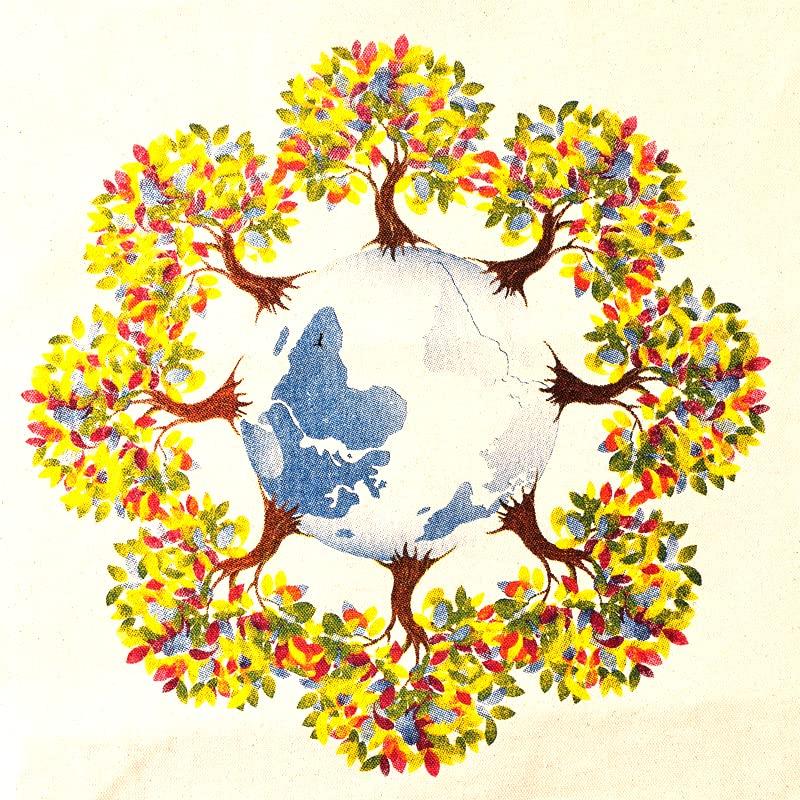 Сумка-тоут Эко-сумка для активного отдыха SDGs Кемпинг Море Горы Земля ДЕРЕВО Стильный унисекс [EVERSOUL]