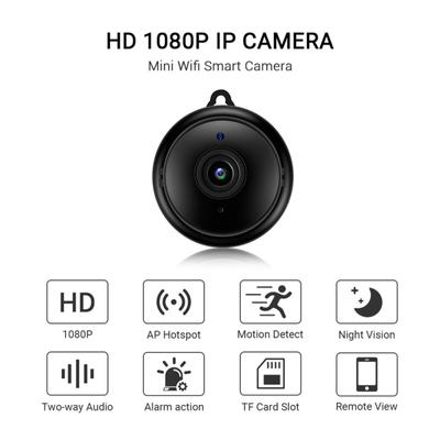 Мини Wi-Fi Ip-камера Hd 1080p Беспроводная комнатная видеокамера Ночного видения Двустороннее аудио Обнаружение движения