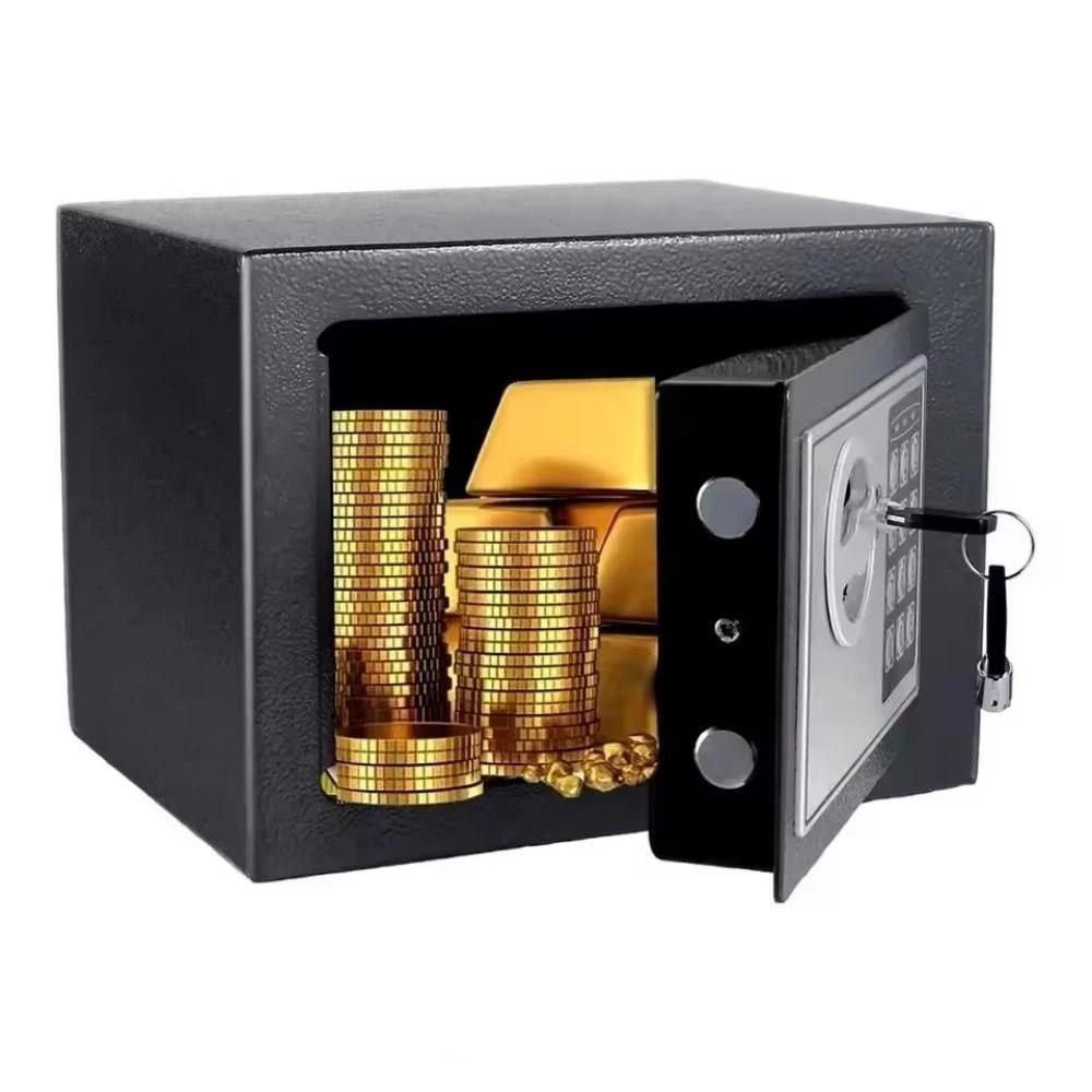 Anti-Theft Piggy Bank Password Lock Key Lock Small Digital Safe Box Compact Household Combination Lock Security Box Cash Storage
