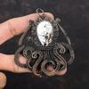 Wild Horse Magnesite Pendant Copper Wire Wrapped Pendant Handmade Gemstone Pendant Copper Wire Wrapped Jewelry Octopus Pendant Gift For Her
