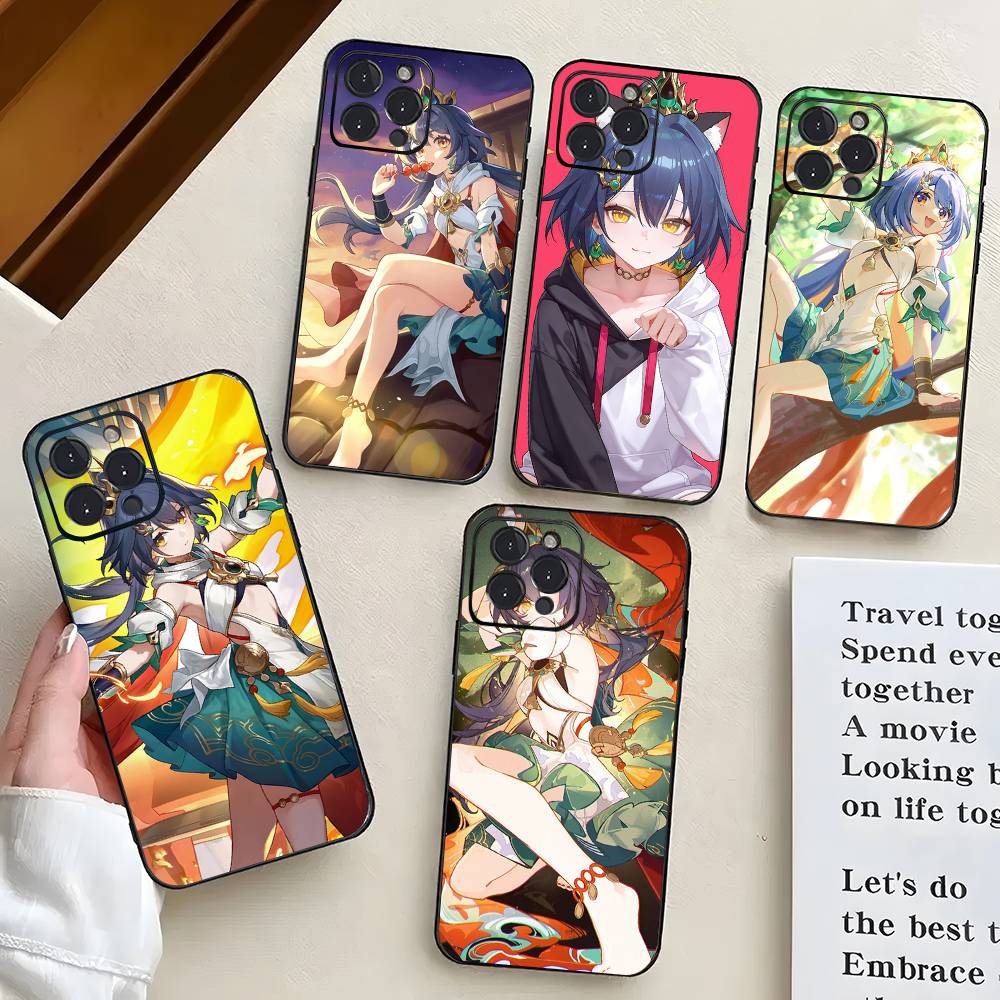 Yunli Анимированная игра Honkai Star Rail Чехол для телефона для iPhone 17 Air 16 15 14 13 Pro Max 11 12 Черный силиконовый чехол