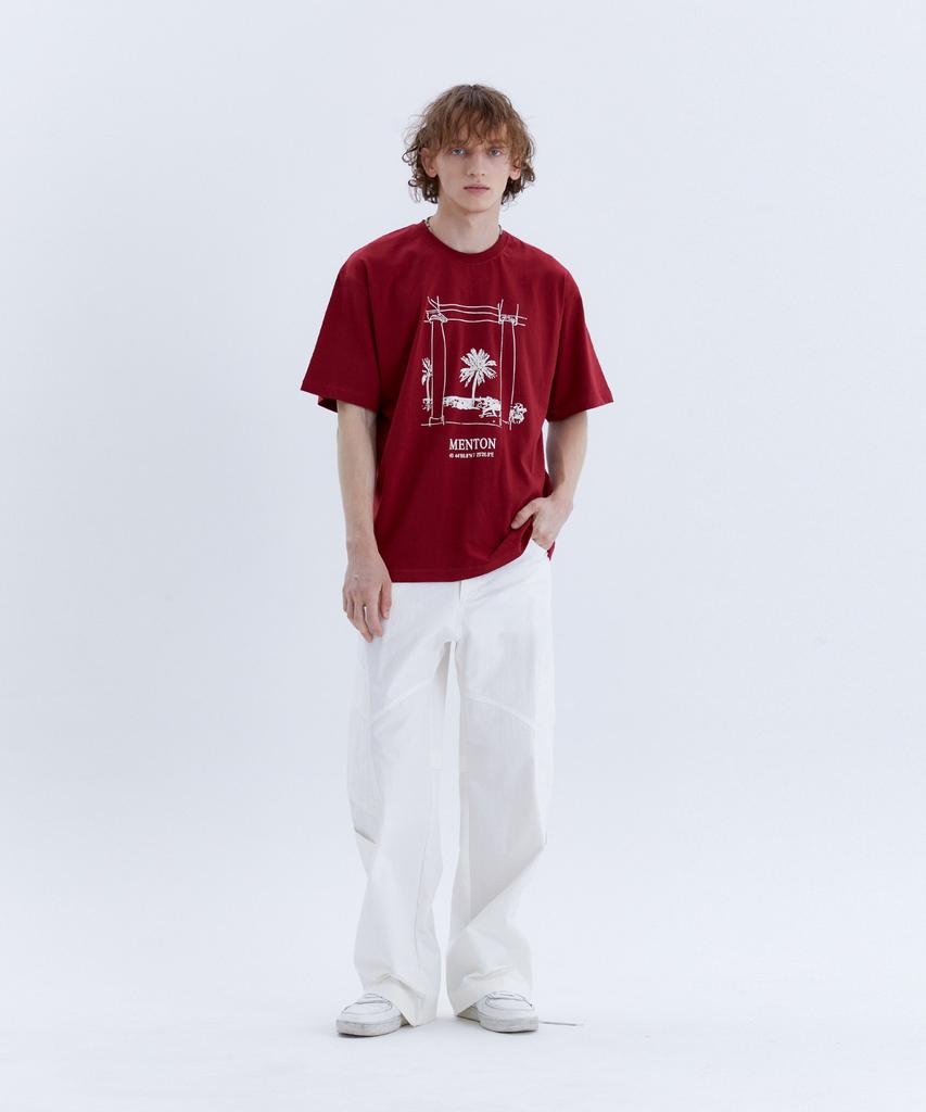 KIMYUNG Seaside Graphic T-Shirt Red