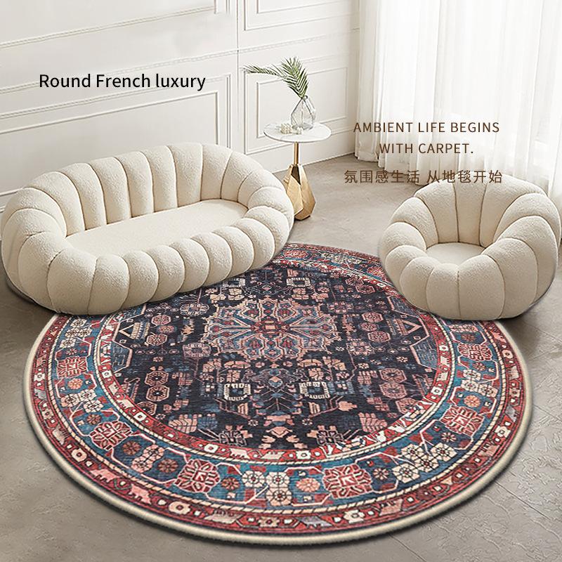 Круглый ковер для гостиной, грязеотталкивающий и износостойкий, подкладка для журнального столика, прикроватный ковер для спальни