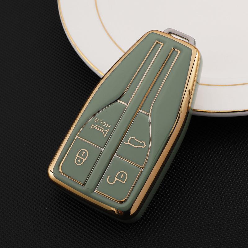 Elegant Hongqi HS5/HS7/H5/H9/E-HS9 Key Case with Buckle – Premium Protective Shell for Men and Women