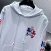 8318 CHROME HEARTS 2026 Новый Весенне-Осенний Большой Размер Тонкий Стиль Классический Стиль Худи с Капюшоном с Логотипом для Пар