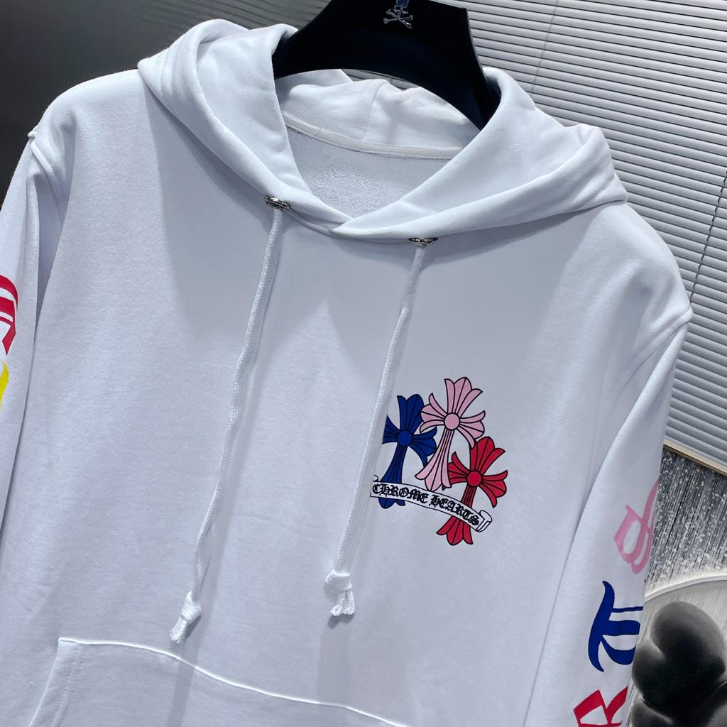 8318 CHROME HEARTS 2026 Новый Весенне-Осенний Большой Размер Тонкий Стиль Классический Стиль Худи с Капюшоном с Логотипом для Пар