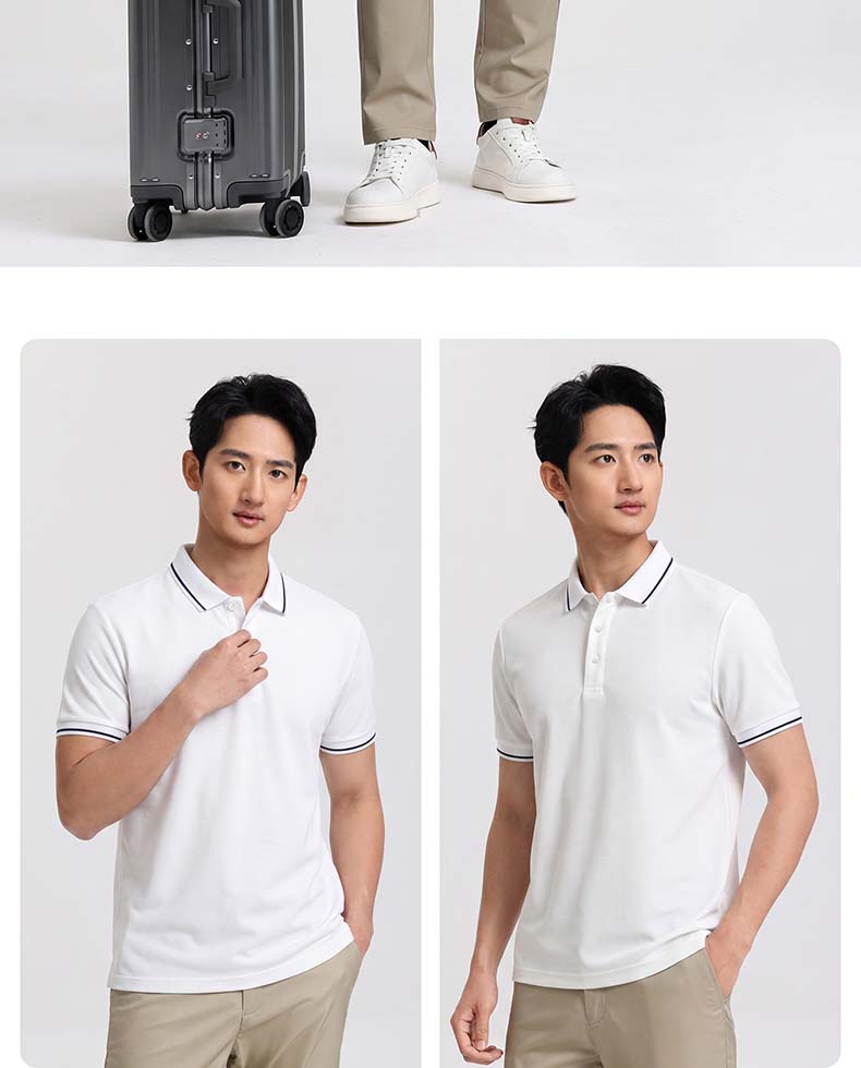 High Elasticity Waffle Polo Shirt