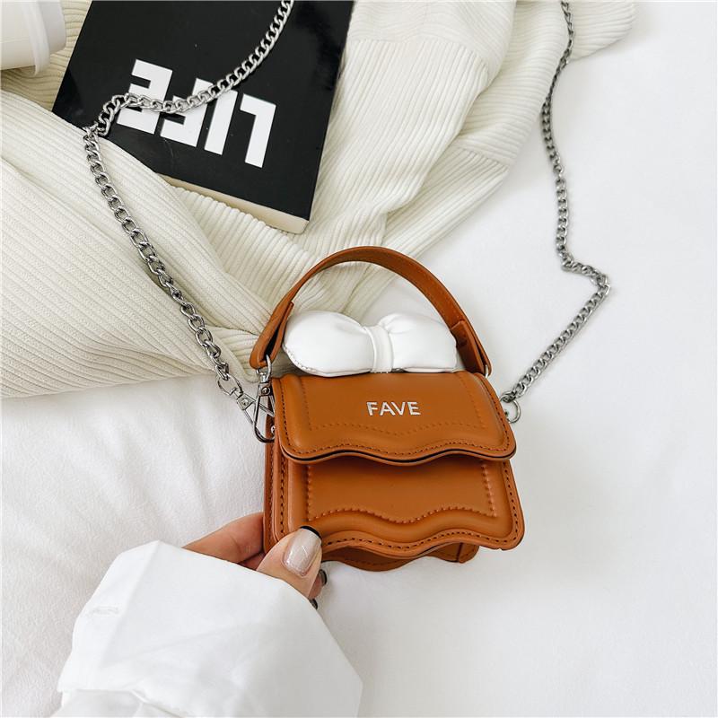 Autumn New Korean Mini Girls Bow Chain Crossbody Shoulder Bag - Parent-Child Women's Bag