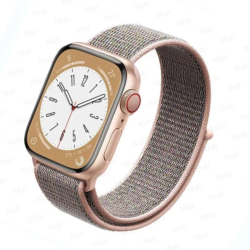 Нейлоновый ремешок-петля для ремешков Apple Watch 46 мм 44 мм 40 мм 45 мм 41 мм 42 мм Спортивный браслет iwatch Ultra 2 49 мм Серии 10 9 8 se 7 6 5 4 Ремешок