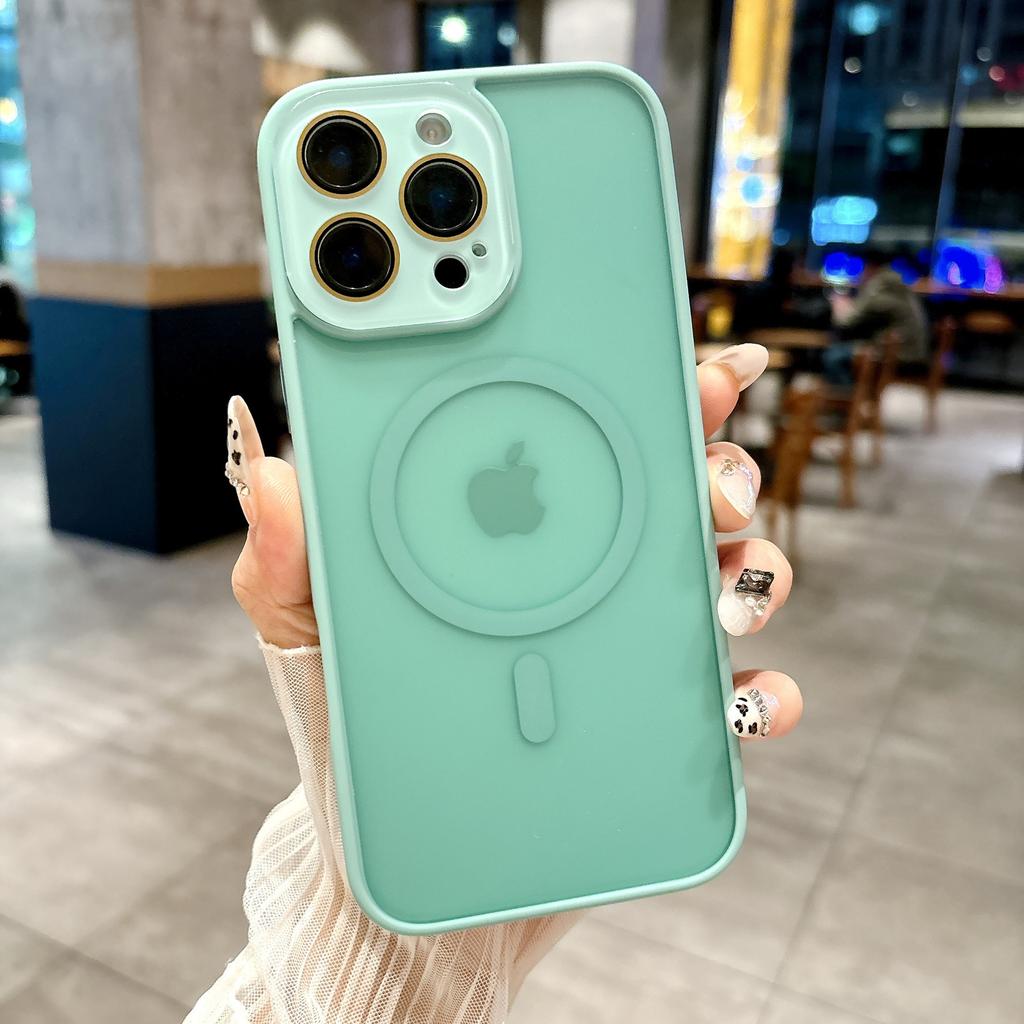 Для iPhone16promax Матовый магнитный чехол для телефона с ощущением кожи для Apple 15nm Объектив Жесткий чехол