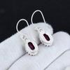 Серьги из серебра 925 пробы с рубинами из кашмира, серьги-подвески из серебра в стиле бохо, подарки на День благодарения, подарки для нее