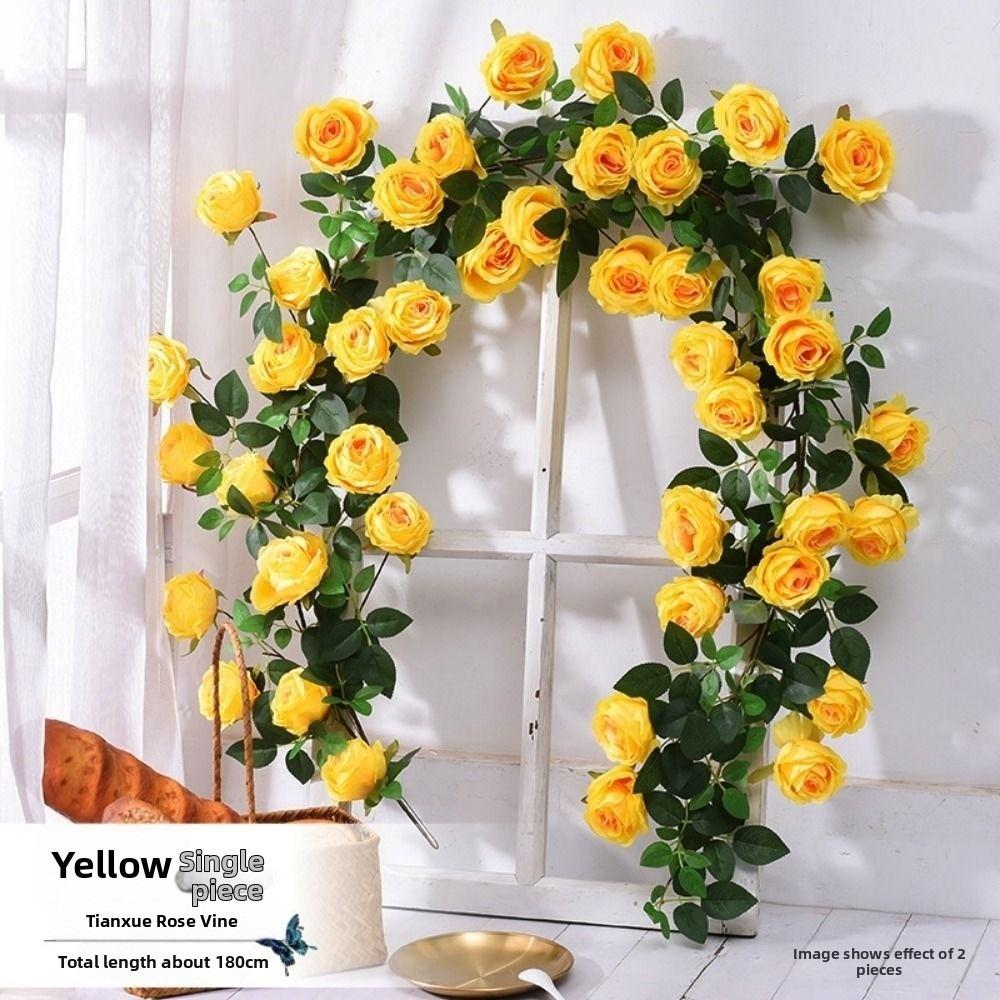 1.8m Hanging Flowers Rattan 10 Colors Fake Plants Leaves Home Decoration