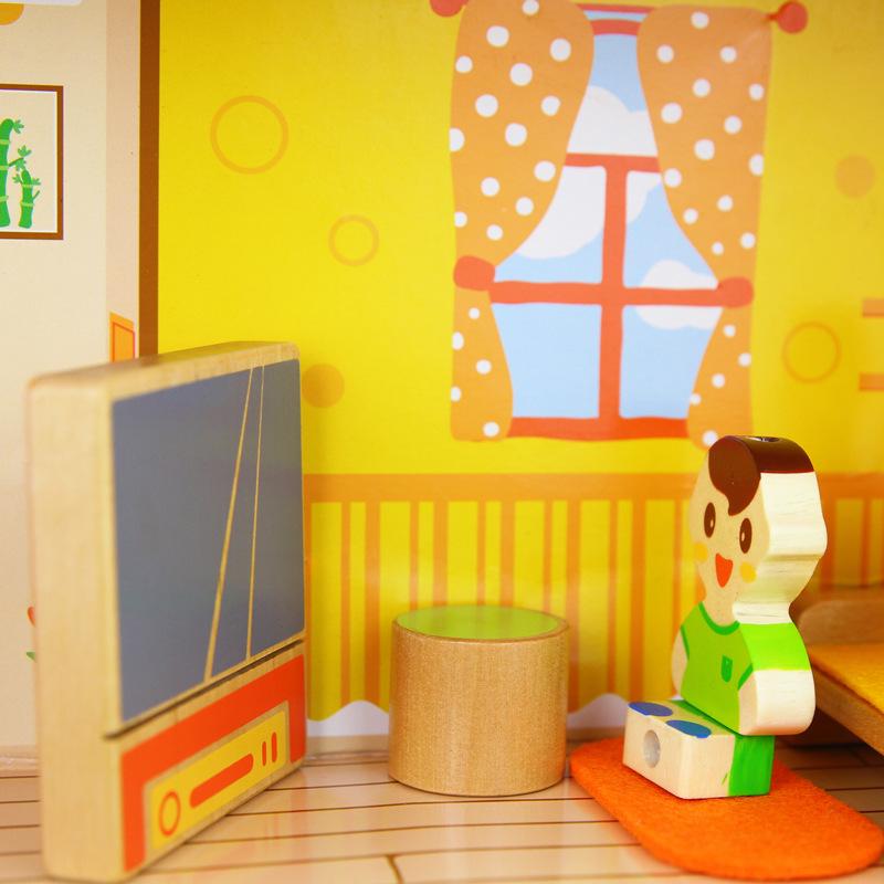 Деревянная игрушка Семья Ролевая игра Дом-головоломка Сделай сам для девочек