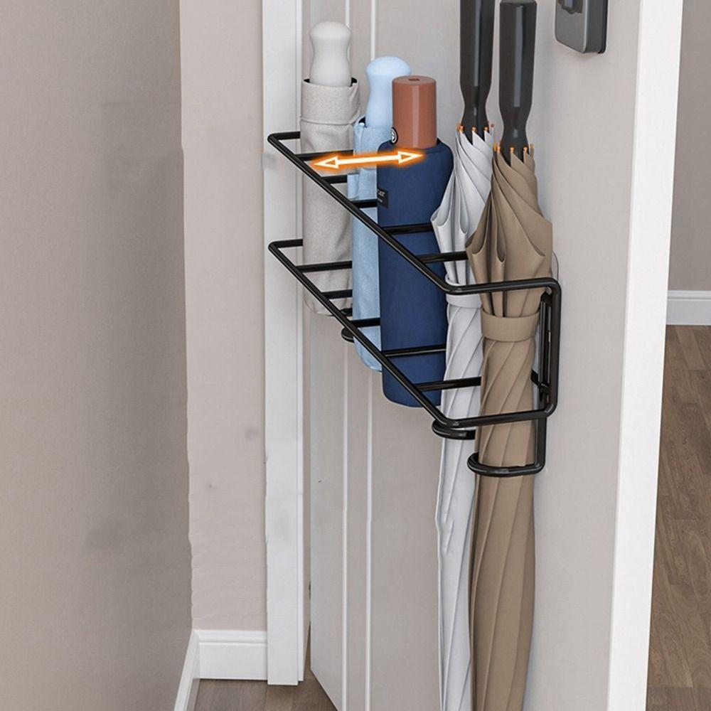 4/6 Grids Umbrella Storage Rack Metal Umbrella Holder Practical Bag Key Storage Holder Bathroom