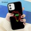Krajews Карта Африки География Мягкий Чехол-Бампер Для iPhone 17 Air 16 15 14 plus 11 12 13 pro max coque Оболочка Fundas