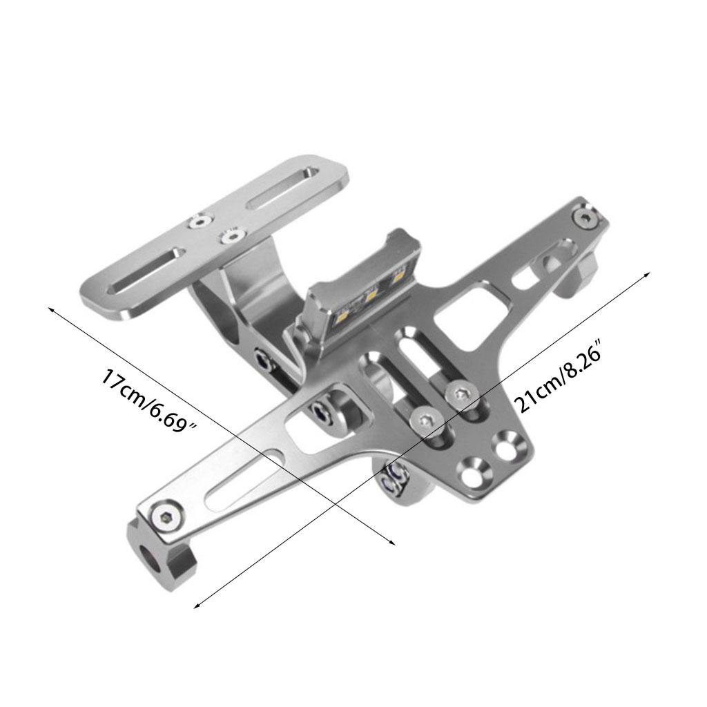 Folding License Plate Holder Aluminum Alloy License Rear Mount for Motorcycle