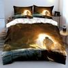 Person exiting bright cave. Bedding sets Duvet cover sets Duvet covers Pillowcases(1*Duvet Cover 2*Pillowcases without duvet insert)