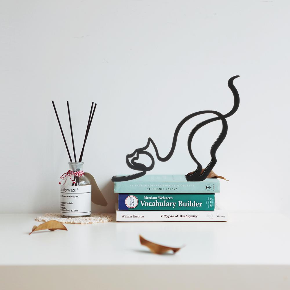 Домашнее украшение Настольное украшение Скульптура кошки Художественная скульптура Украшение кошки Абстрактная линия Орнамент