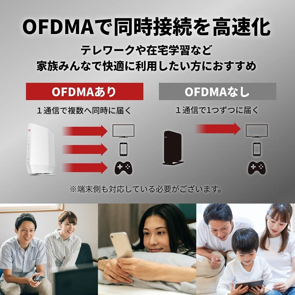 Buffalo WiFi-маршрутизатор беспроводной локальной сети Wi-Fi 6 11ax 11ac AX5400 4803+574 Мбит/с японского производителя [iPhone 14 13 12 iPhone SE (Второе поколение)  Nintendo