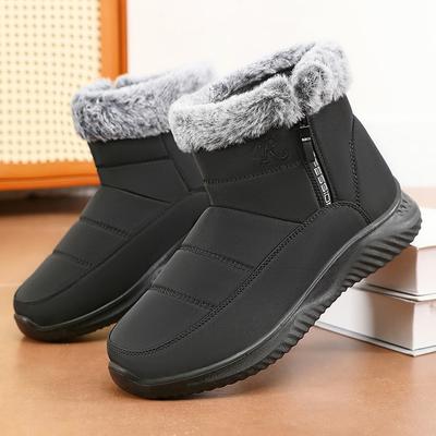 Размер 39-44 Мужские Женские Сноубутсы Унисекс Платформа Модные Водонепроницаемые Повседневные Зимние Теплые Ботильоны с Толстым Мехом для Улицы