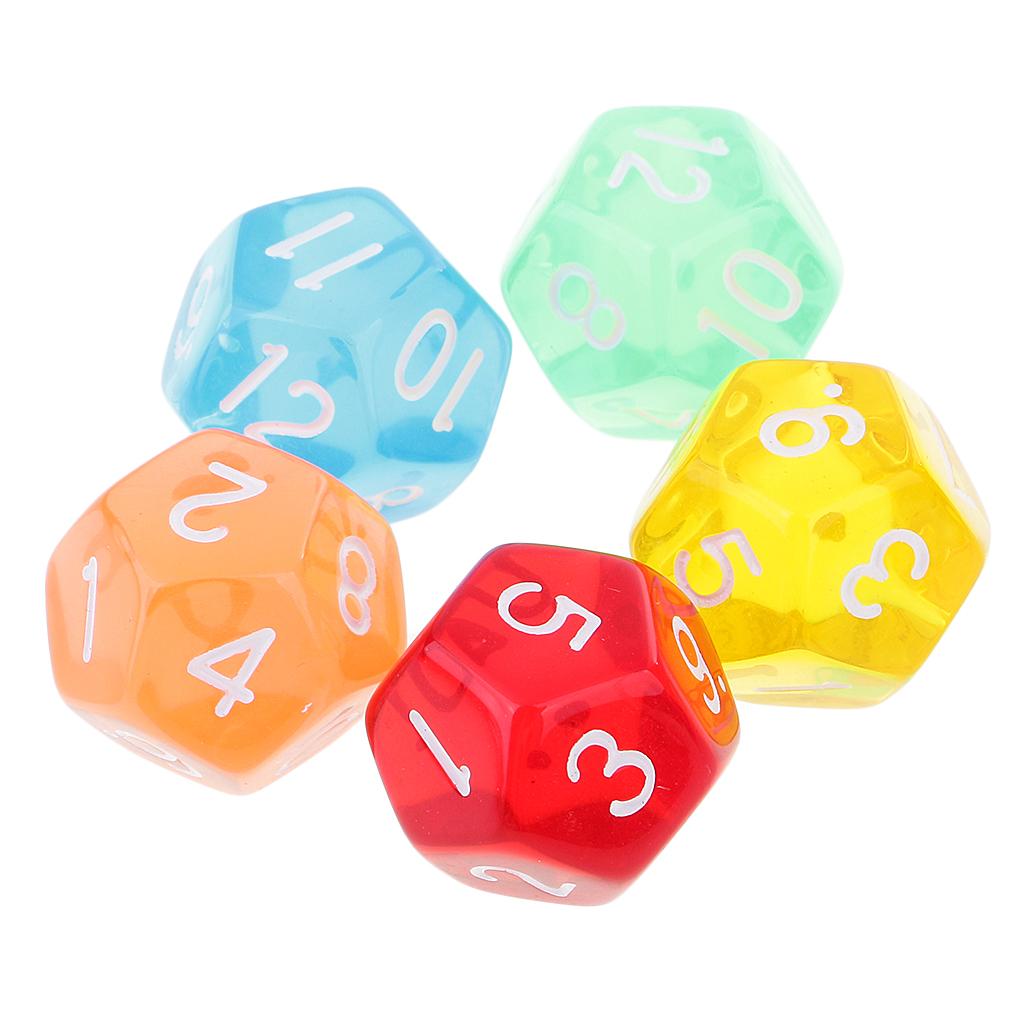 10pcs 12 Sided D12 Polyhedral Game Role Playing