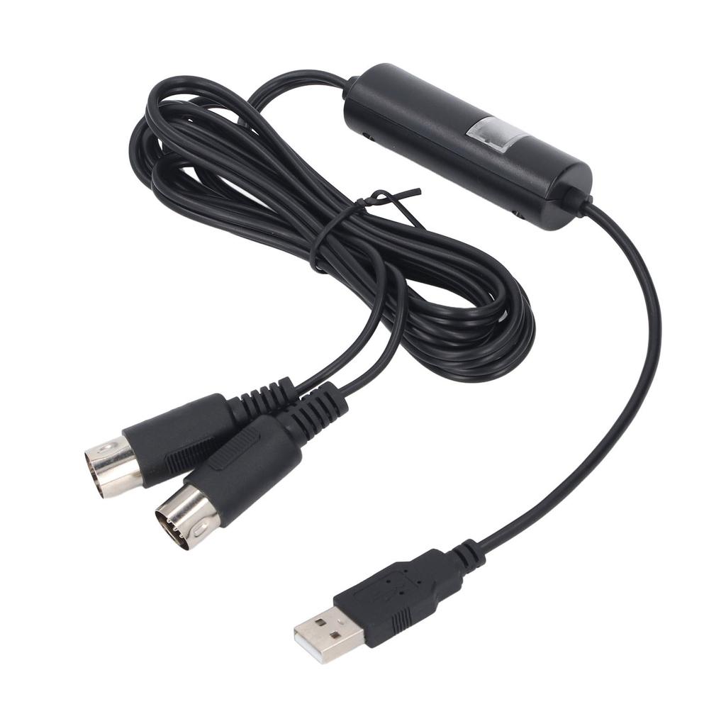 Кабель USB - MIDI 5 футов Адаптер интерфейса USB MIDI Кабель-конвертер MIDI - USB для музыкальной клавиатуры, пианино к ПК, ноутбуку