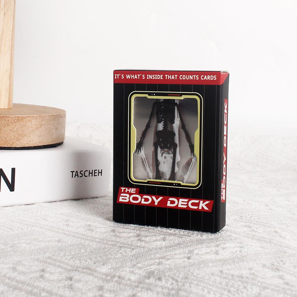 Карты The Body Deck износостойкие 3D-изображения обучающие карты многоцелевые прозрачные игральные карты для любителей анатомии