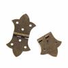 Vintage Decorative Small Iron Hinges 2Pcs Flip Hinges Perfect for Jewelry Box Cabinet Drawer DIY Craft Repairs