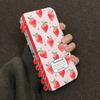 Милый чехол-раскладушка с клубникой для iPhone 17 Air 16 15 14 13 12 11 Pro Max Plus, в форме блокнота-спирали, противоударный