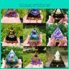Amethyst Crystal Pyramid Healing Orgonite Chakra Energy Orgone Home Ornaments