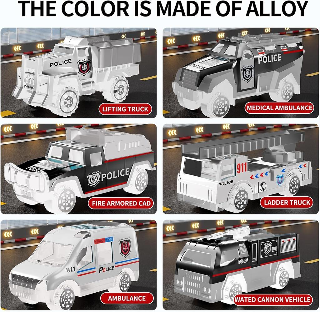 Набор игрушек для мальчиков-малышей «Строительные машины» с игровым ковриком и литой игрушечной машиной, грузовик-транспортер для детей, подарки на день рождения, игрушки для 3-8 лет