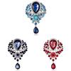 Womens Designer Crown Pin With Glass Pendant And Electrophoretic Finish