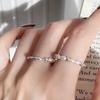 S925 Sterling Silver Ring Irregular Liquid Streamline Pearl Ring Special-Interest Design Light Luxury