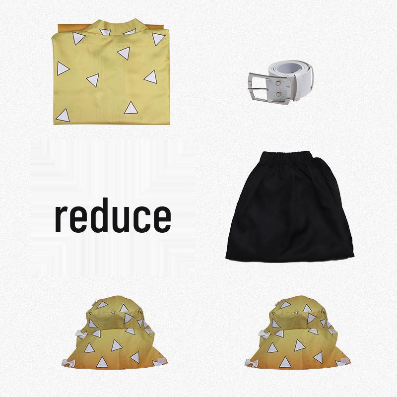 Костюм для косплея и парик Demon Slayer Зеницу Агацума для конвенции и Хэллоуина