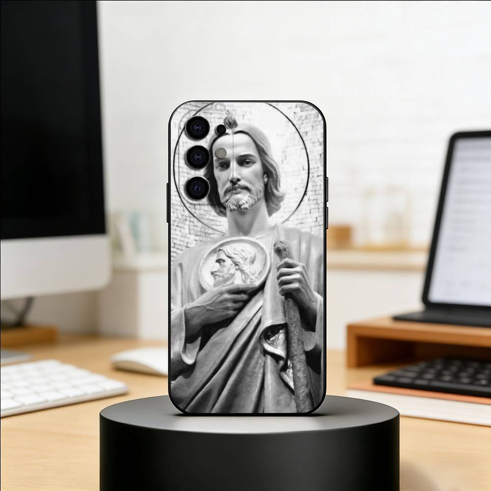 Judas the Loyal San Judas Tadeo Phone Case For Samsung S25,S24,S21,S22,S23,S30,Ultra,S20,Plus,Fe,Lite,Note,10,Black Cover