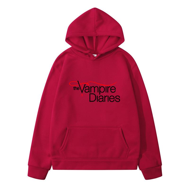The Vampire Diaries 2D Printing Fashion Loose Men'S And Women'S Hooded Sweater