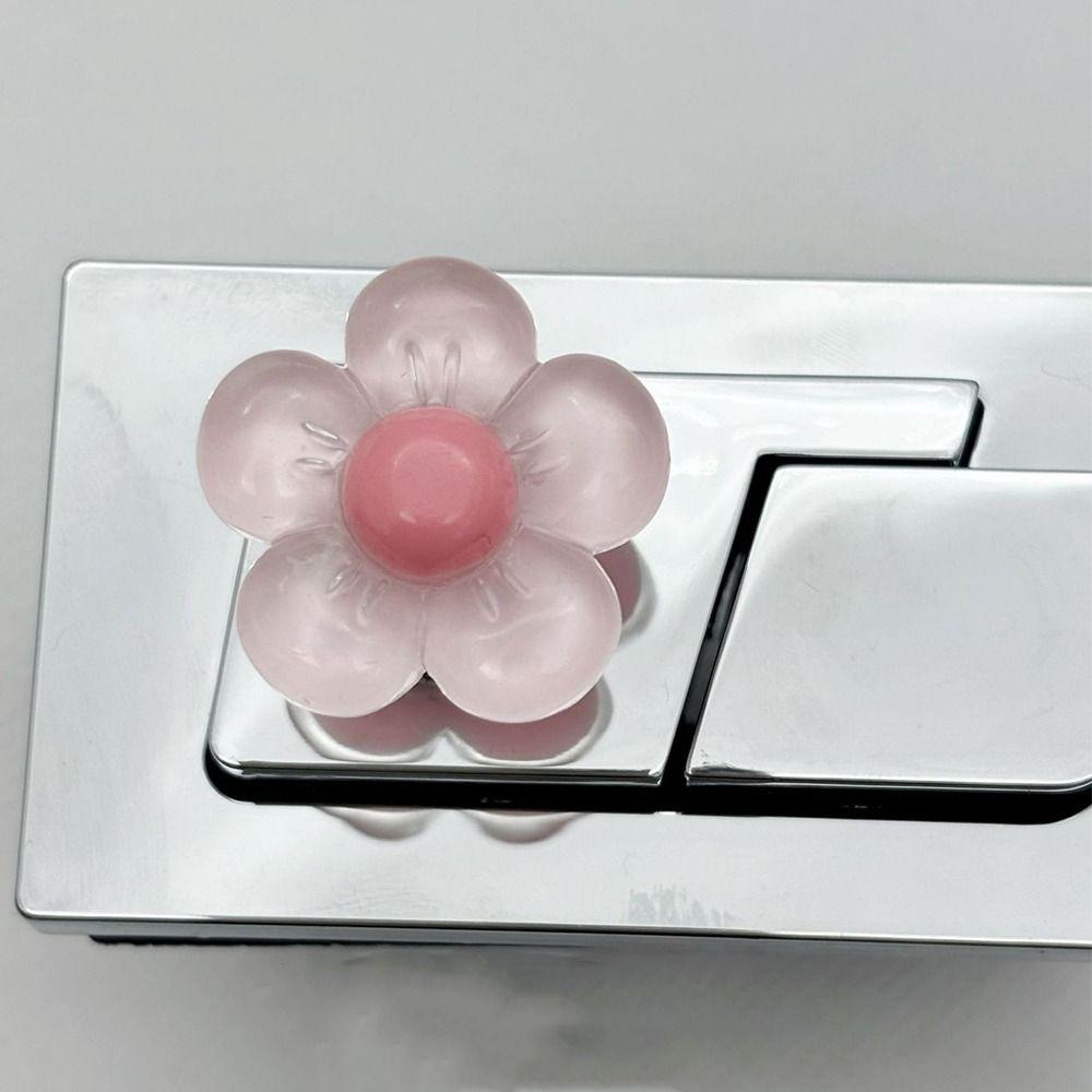 1/2PCS Labor-saving Toilet Lid Lifter Flower Shaped Bathroom Flush Switch Toilet Press Tool