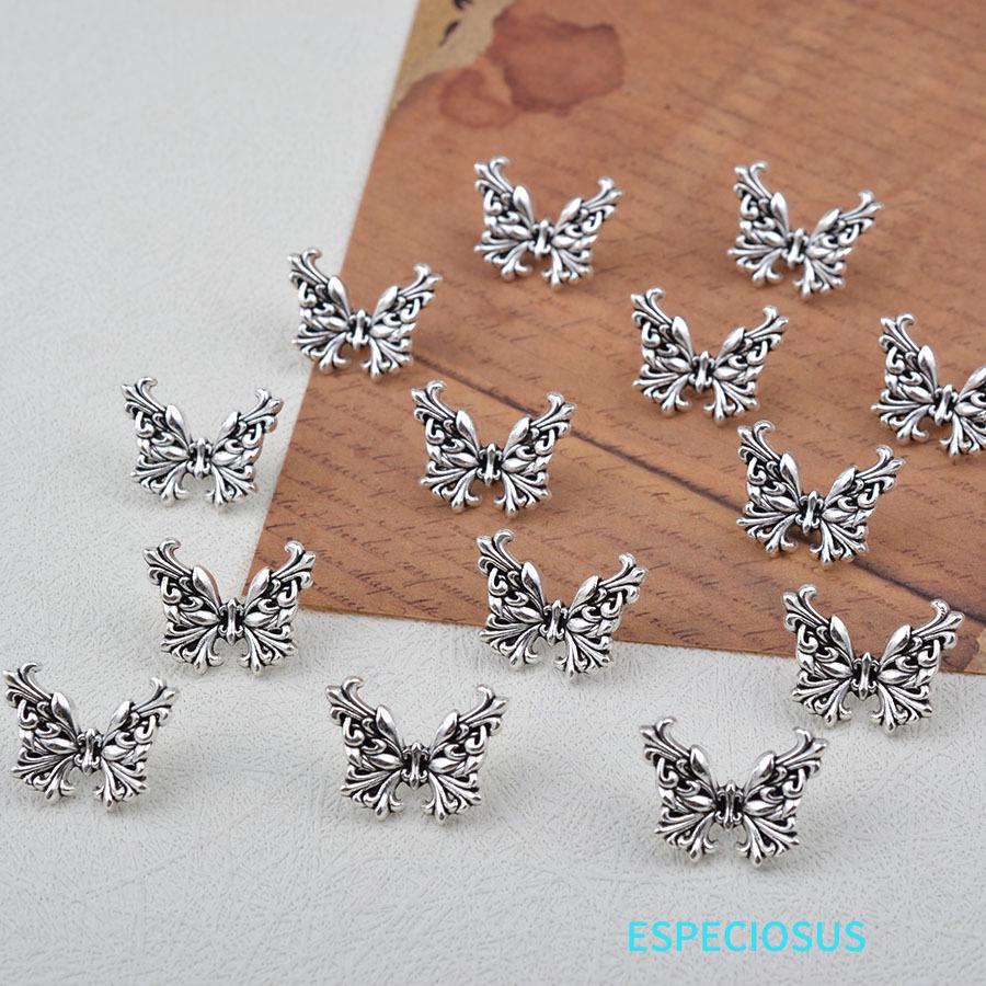 Посеребренный 3D браслет из бусин-бабочек, металлические разделители для DIY