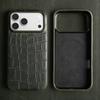 Crazy Horse Crocodile Genuine Leather Case For iphone 17 Pro Max Air 17e 16e 16 15 14 Plus 13 12 Mini 11 Phone Back Cover Cases