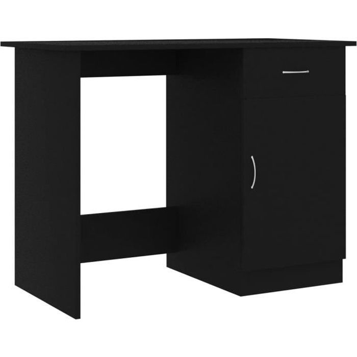 VidaXL Bureau Noir 100 x 50 x 76 cm Aggloméré