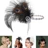 Zircon Tassel Masquerade Hair Band Exquisite Bridal Headdress Feather Headband  Stage Performance